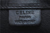 Authentic CELINE Macadam Blason Pattern Hand Bag Purse PVC Leather Black J1937