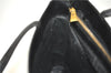 Authentic CELINE Macadam Blason Pattern Hand Bag Purse PVC Leather Black J1937