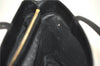 Authentic CELINE Macadam Blason Pattern Hand Bag Purse PVC Leather Black J1937