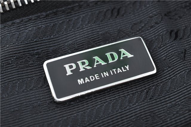 Authentic PRADA Nylon Tessuto Leather Tote Hand Bag BN1232 Black J1938