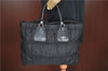 Authentic PRADA Nylon Tessuto Leather Tote Hand Bag BN1232 Black J1938