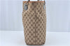 Authentic GUCCI Eclipse Shoulder Tote Bag GG Canvas Leather 120836 Brown J1939