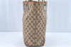 Authentic GUCCI Eclipse Shoulder Tote Bag GG Canvas Leather 120836 Brown J1939