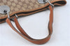 Authentic GUCCI Eclipse Shoulder Tote Bag GG Canvas Leather 120836 Brown J1939