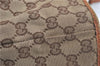Authentic GUCCI Eclipse Shoulder Tote Bag GG Canvas Leather 120836 Brown J1939