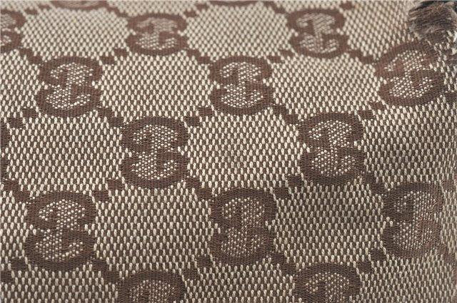 Authentic GUCCI Eclipse Shoulder Tote Bag GG Canvas Leather 120836 Brown J1939