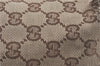 Authentic GUCCI Eclipse Shoulder Tote Bag GG Canvas Leather 120836 Brown J1939