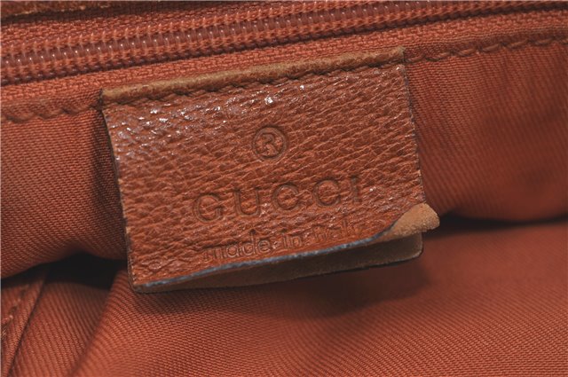 Authentic GUCCI Eclipse Shoulder Tote Bag GG Canvas Leather 120836 Brown J1939