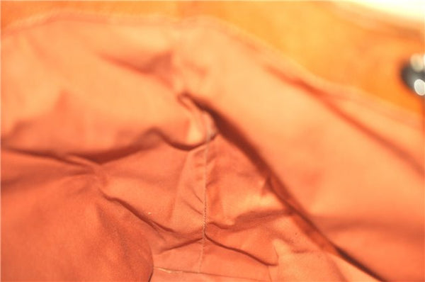 Authentic GUCCI Eclipse Shoulder Tote Bag GG Canvas Leather 120836 Brown J1939