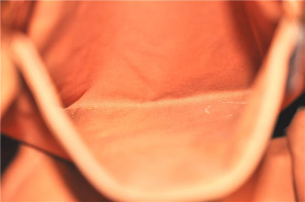 Authentic GUCCI Eclipse Shoulder Tote Bag GG Canvas Leather 120836 Brown J1939