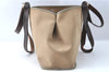 Authentic HERMES Cabag GM 2Way Shoulder Tote Bag Canvas Leather Beige J1942