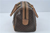 Authentic CELINE Macadam Blason Pattern Hand Boston Bag PVC Leather Brown J1943