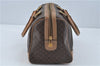 Authentic CELINE Macadam Blason Pattern Hand Boston Bag PVC Leather Brown J1943