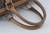 Authentic CELINE Macadam Blason Pattern Hand Boston Bag PVC Leather Brown J1943