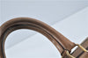 Authentic CELINE Macadam Blason Pattern Hand Boston Bag PVC Leather Brown J1943
