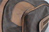 Authentic CELINE Macadam Blason Pattern Hand Boston Bag PVC Leather Brown J1943