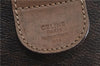 Authentic CELINE Macadam Blason Pattern Hand Boston Bag PVC Leather Brown J1943