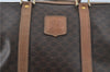 Authentic CELINE Macadam Blason Pattern Hand Boston Bag PVC Leather Brown J1943