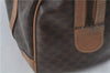 Authentic CELINE Macadam Blason Pattern Hand Boston Bag PVC Leather Brown J1943