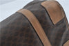 Authentic CELINE Macadam Blason Pattern Hand Boston Bag PVC Leather Brown J1943