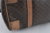 Authentic CELINE Macadam Blason Pattern Hand Boston Bag PVC Leather Brown J1943