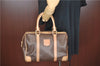 Authentic CELINE Macadam Blason Pattern Hand Boston Bag PVC Leather Brown J1943