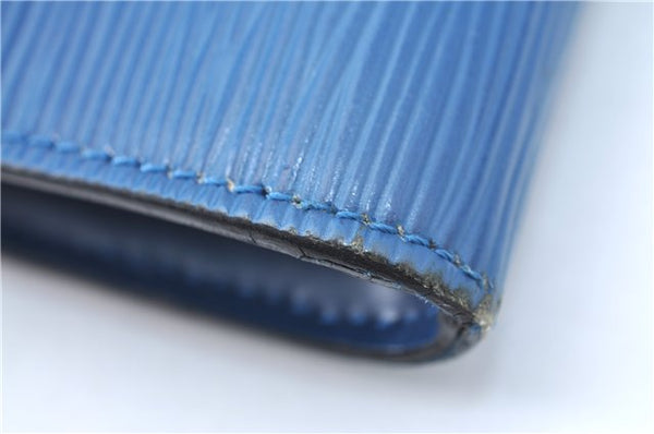 Authentic Louis Vuitton Epi Pochette Accessoires Pouch Blue M52945 LV Junk J1944