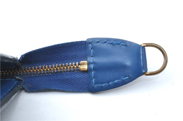 Authentic Louis Vuitton Epi Pochette Accessoires Pouch Blue M52945 LV Junk J1944