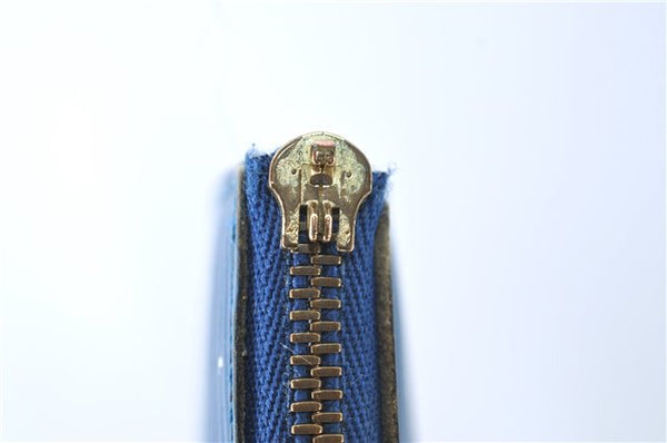 Authentic Louis Vuitton Epi Pochette Accessoires Pouch Blue M52945 LV Junk J1944