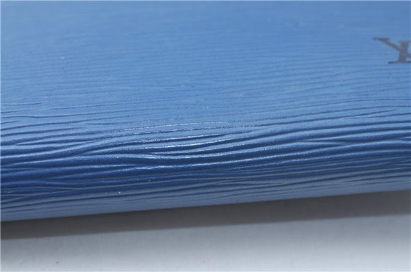 Authentic Louis Vuitton Epi Pochette Accessoires Pouch Blue M52945 LV Junk J1944