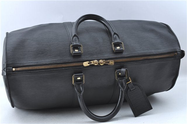 Authentic Louis Vuitton Epi Keepall 45 Boston Travel Bag Black Old Model J1949