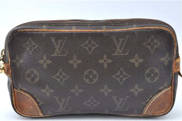 Auth Louis Vuitton Monogram Marly Dragonne PM Clutch Hand Bag M51827 LV J1950