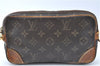 Auth Louis Vuitton Monogram Marly Dragonne PM Clutch Hand Bag M51827 LV J1950