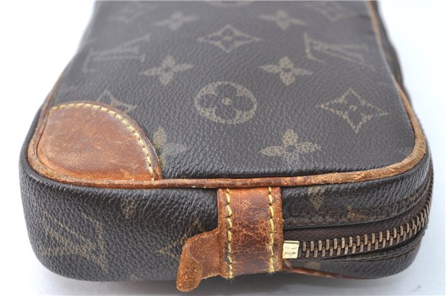 Auth Louis Vuitton Monogram Marly Dragonne PM Clutch Hand Bag M51827 LV J1950