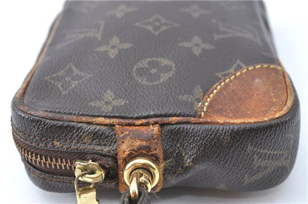 Auth Louis Vuitton Monogram Marly Dragonne PM Clutch Hand Bag M51827 LV J1950