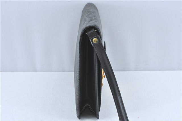 Authentic Louis Vuitton Epi Sellier Dragonne Clutch Bag Black M52612 LV J1951