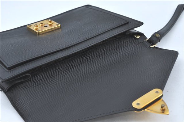 Authentic Louis Vuitton Epi Sellier Dragonne Clutch Bag Black M52612 LV J1951