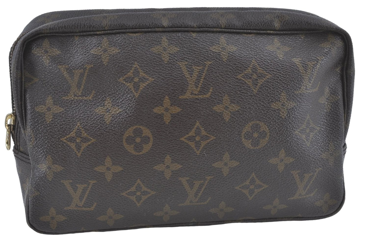 Auth Louis Vuitton Monogram Trousse Toilette 23 Clutch Hand Bag M47524 LV J1953