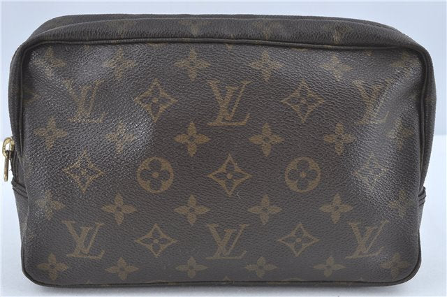 Auth Louis Vuitton Monogram Trousse Toilette 23 Clutch Hand Bag M47524 LV J1953