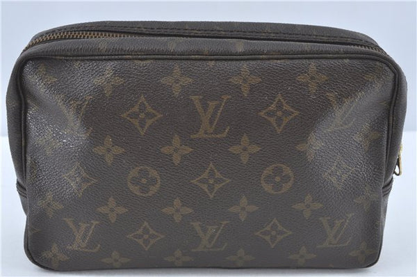 Auth Louis Vuitton Monogram Trousse Toilette 23 Clutch Hand Bag M47524 LV J1953