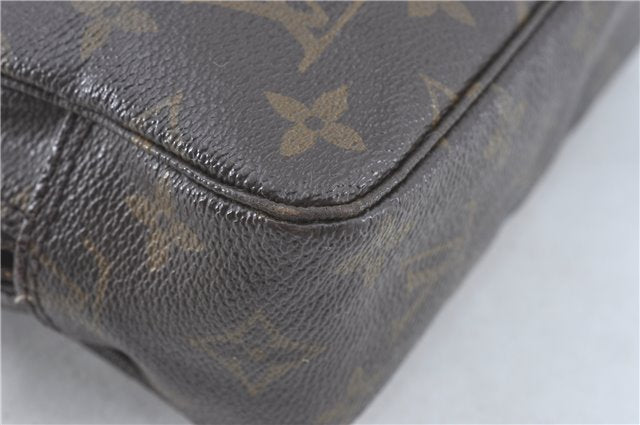 Auth Louis Vuitton Monogram Trousse Toilette 23 Clutch Hand Bag M47524 LV J1953