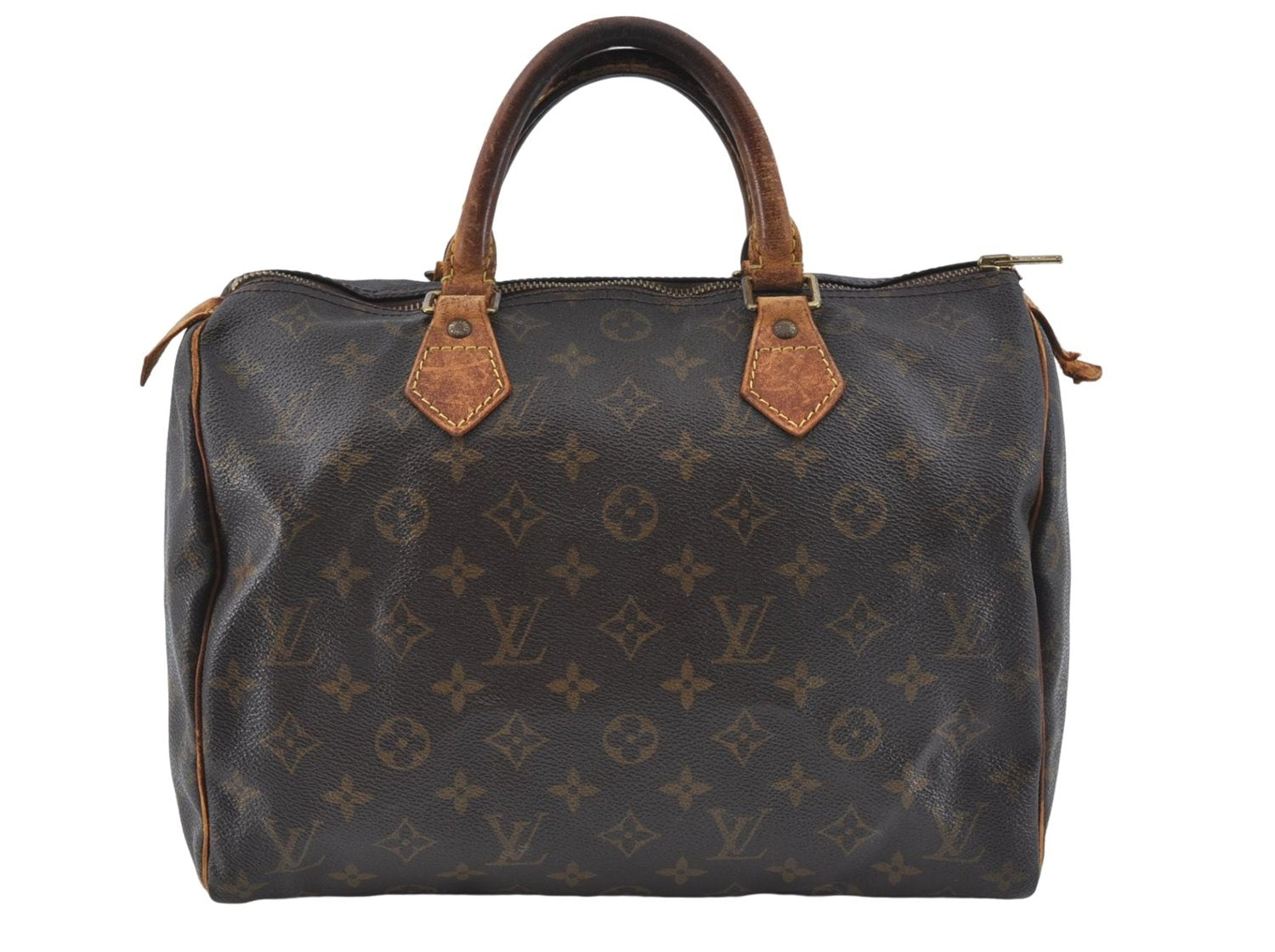 Authentic Louis Vuitton Monogram Speedy 30 Hand Boston Bag M41526 LV J1954