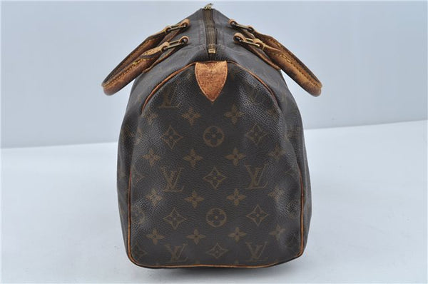 Authentic Louis Vuitton Monogram Speedy 30 Hand Boston Bag M41526 LV J1954