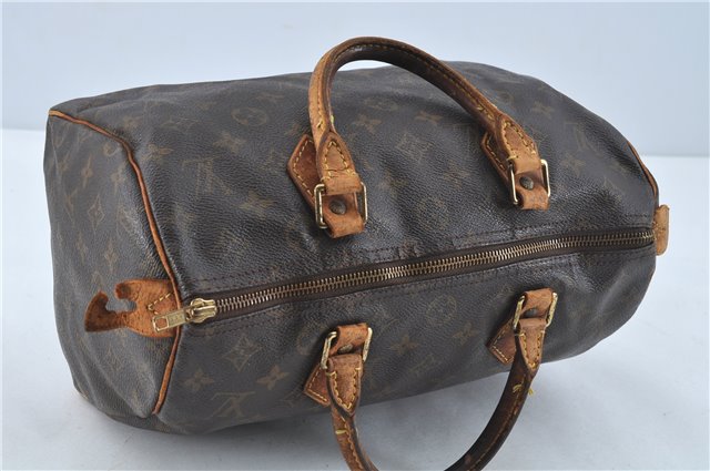 Authentic Louis Vuitton Monogram Speedy 30 Hand Boston Bag M41526 LV J1954