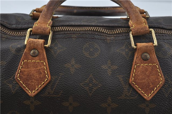 Authentic Louis Vuitton Monogram Speedy 30 Hand Boston Bag M41526 LV J1954