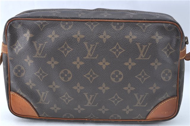 Authentic Louis Vuitton Monogram Compiegne 28 Clutch Hand Bag M51845 Junk J1961