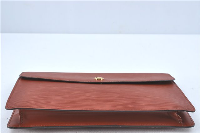 Authentic Louis Vuitton Epi Montaigne 27 Clutch Bag Brown M52653 LV J1962