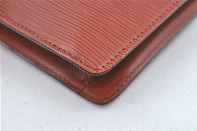 Authentic Louis Vuitton Epi Montaigne 27 Clutch Bag Brown M52653 LV J1962