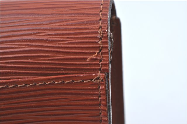 Authentic Louis Vuitton Epi Montaigne 27 Clutch Bag Brown M52653 LV J1962