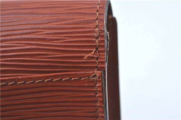 Authentic Louis Vuitton Epi Montaigne 27 Clutch Bag Brown M52653 LV J1962